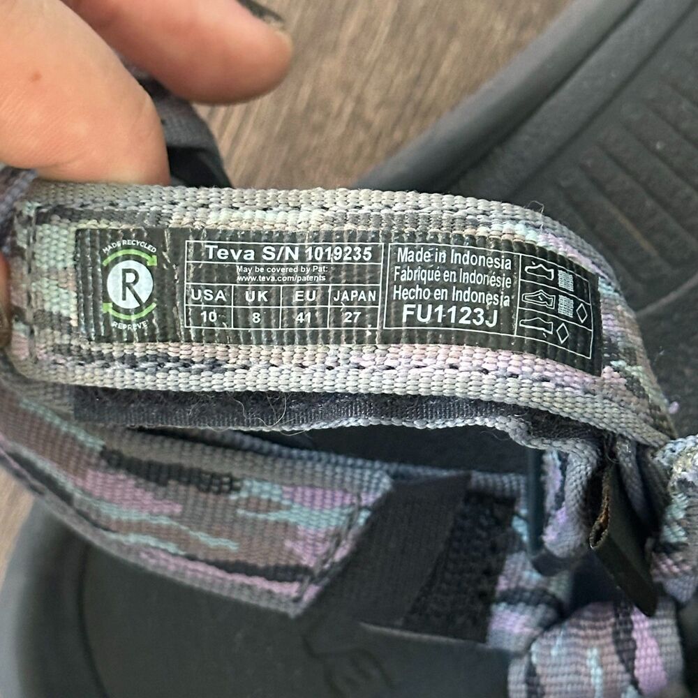 Teva Hurricane XLT2 Sport Sandals Purple Blue Camo Hiking Outdoors Women's Sz 10 - Picture 8 of 8